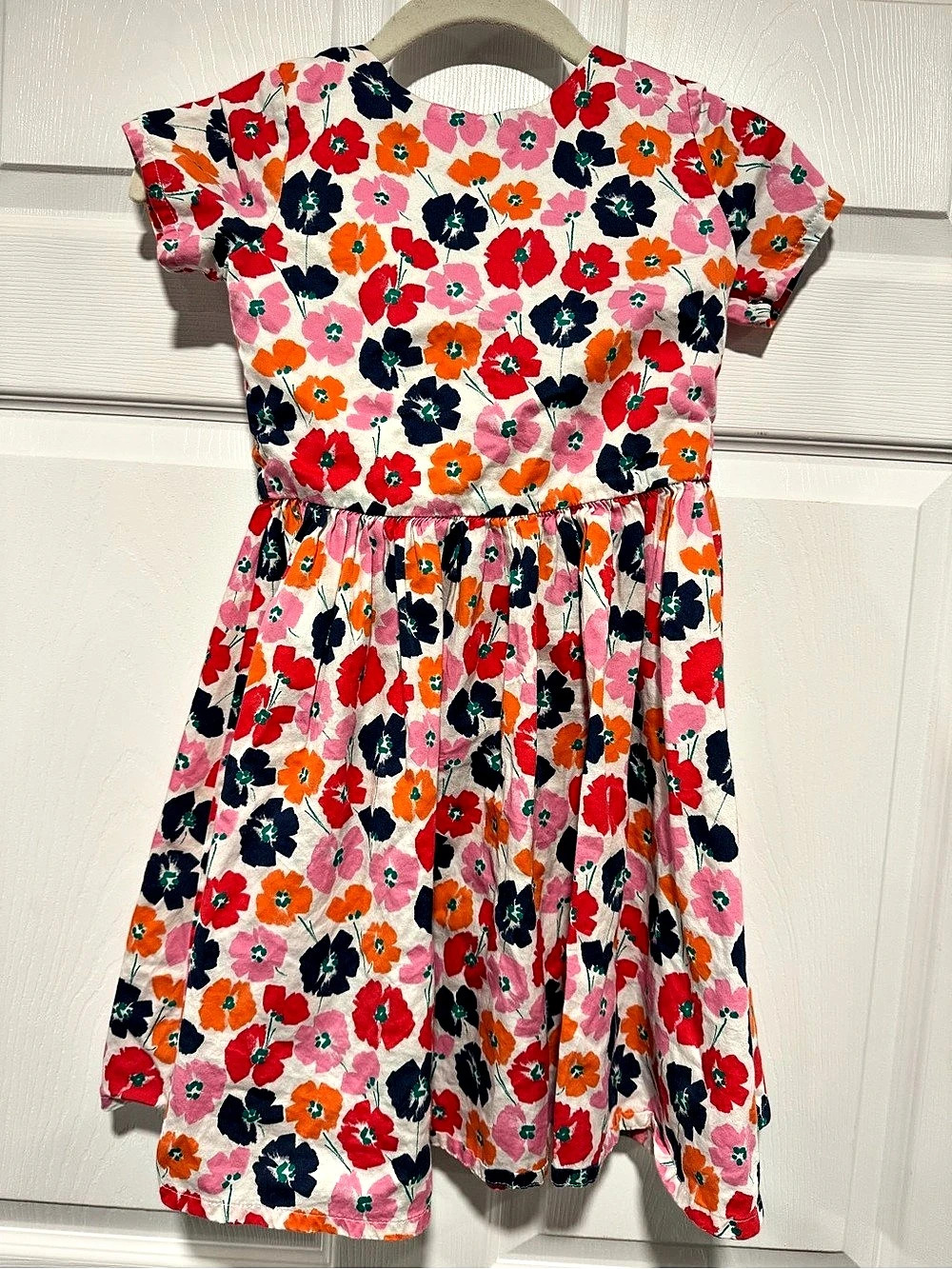 Lands' End Girls Floral Cotton Dress Size 7